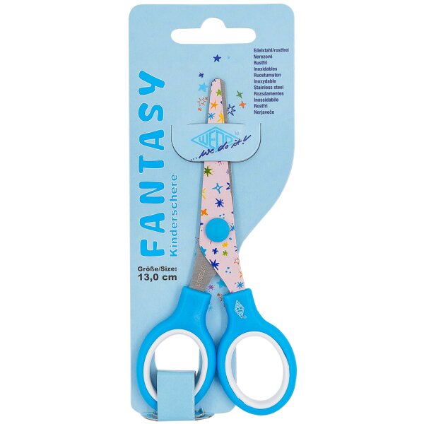 WEDO Bastelschere FANTASY "Sterne", rund, 130 mm, blau