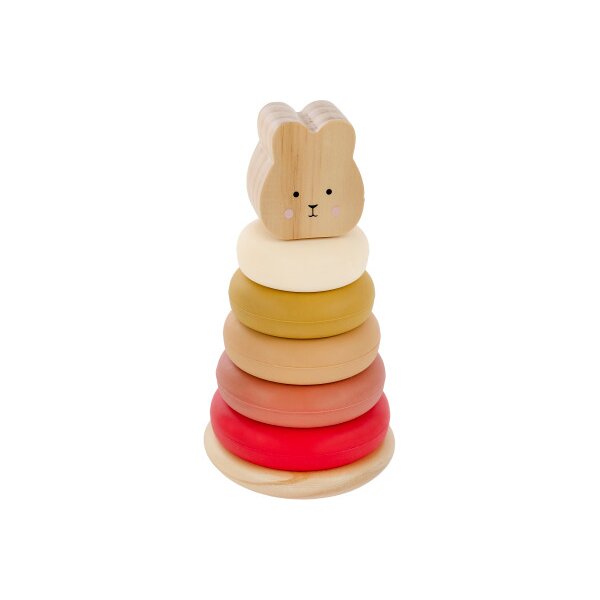 JABADABADO Stapelturm Hase 16.5cm W7314 Silikon