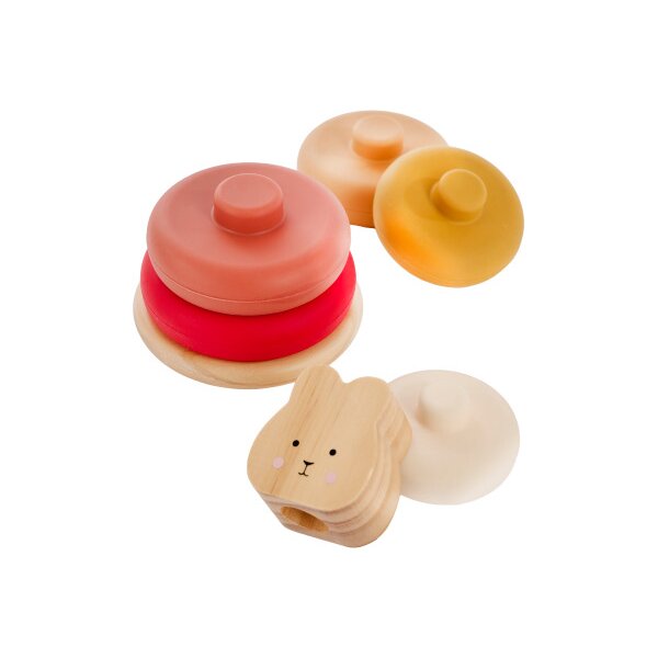 JABADABADO Stapelturm Hase 16.5cm W7314 Silikon