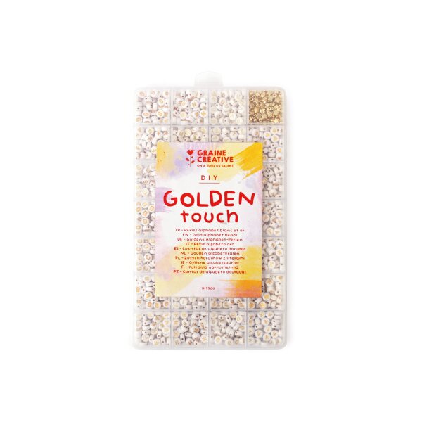 GRAINE CREATIVE Buchstaben-Perlen GC-736124 Golden Touch 1500 Stück