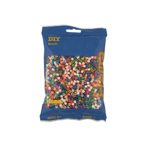HAMA Bügelperlen Midi G101201-58 3000 Perlen, mix 58