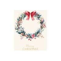 ABC Carte de Noël A6 18137 Couronne avec un nud 5 pcs.