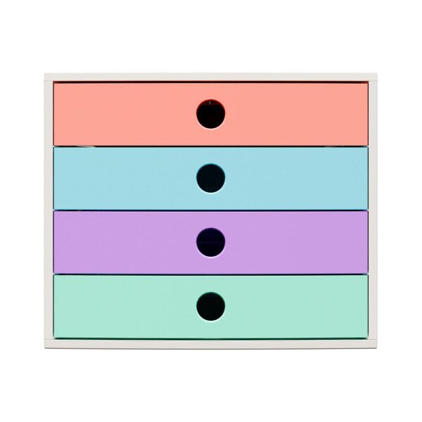 EXACOMPTA Schubladenbox Candy Tidy A4+ 227707D mulitcolor 4 Schubladen