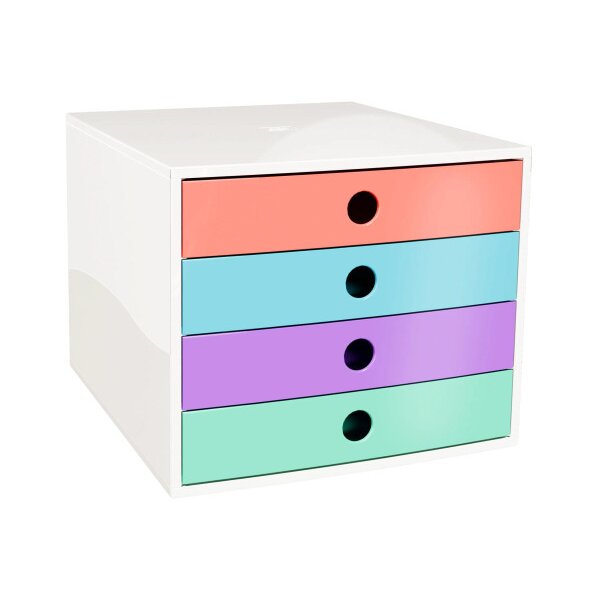 EXACOMPTA Schubladenbox Candy Tidy A4+ 227707D mulitcolor 4 Schubladen