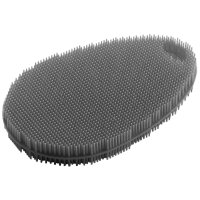 metaltex Reinigungsschwamm, aus Silikon, oval, grau