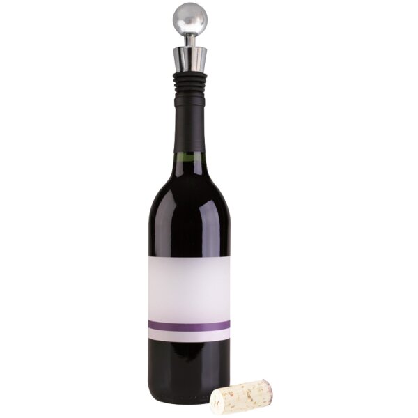 metaltex Bouchon de bouteille, argent/noir
