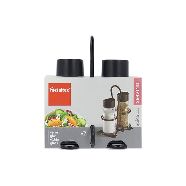 metaltex Salz- &amp; Pfeffer-Menage Spice Line, 3-teilig