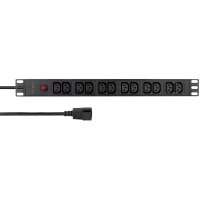 LogiLink Multiprise 19, 12 prises, noir