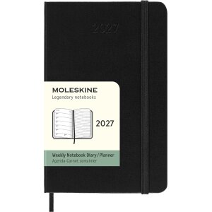 MOLESKINE Agenda de poche 2027, P/A6, hardcover, noir