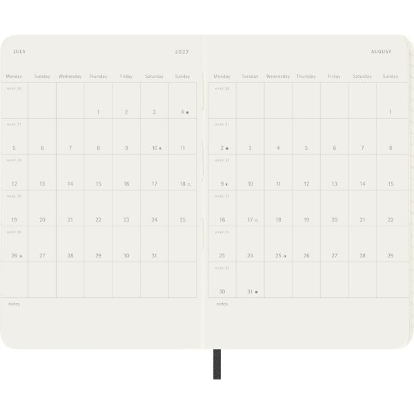 MOLESKINE Taschenkalender 2026 2027, 18 Monate, P A6, blau