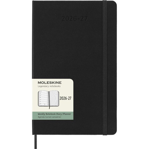 MOLESKINE Buchkalender 2026 2027, 18 Monate, L A5, blau