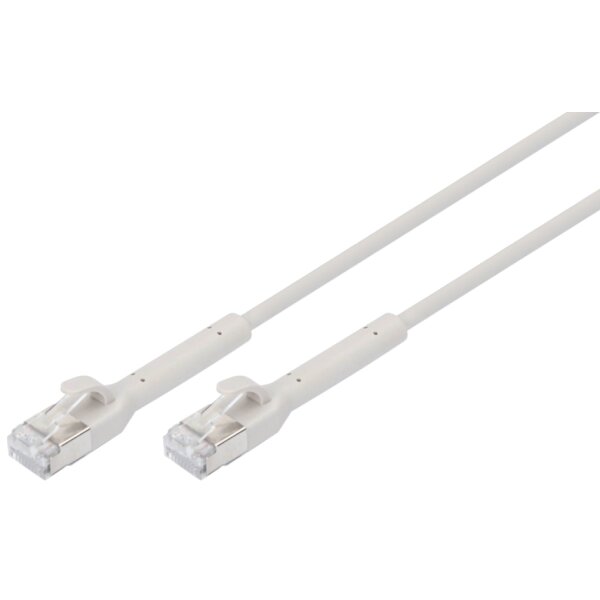 DIGITUS Câble patch Slim coudable, cat. 6A, F/FTP, 0,3 m