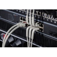 DIGITUS Câble patch Slim coudable, cat. 6A, F/FTP,...