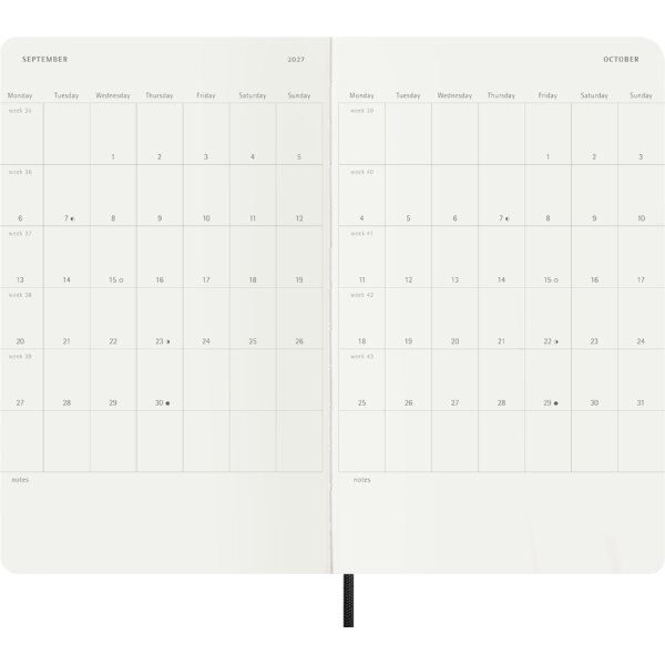 MOLESKINE Buchkalender 2026 2027, 18 Monate, L A5, blau