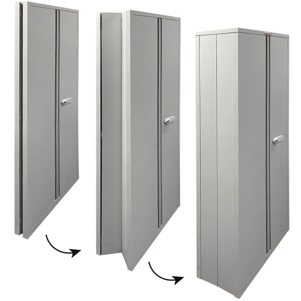 phoenix Aktenschrank SCF0891GGE, faltbar, hellgrau