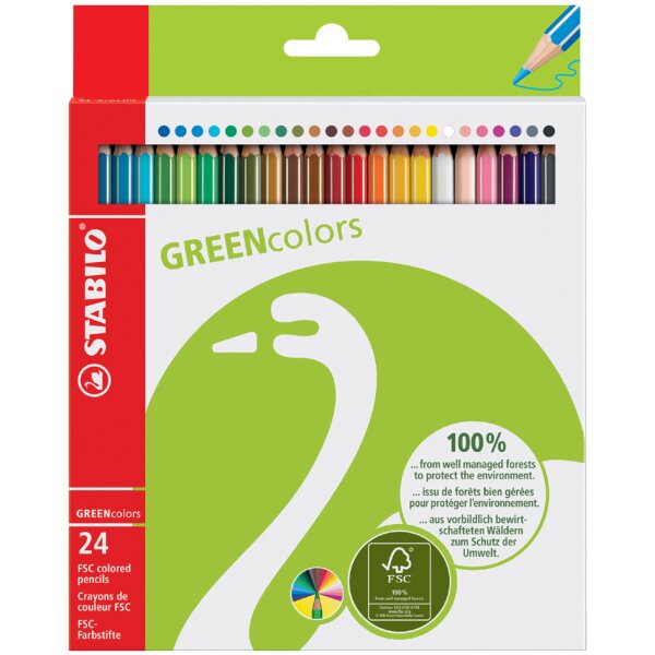 STABILO Buntstifte GREENcolors, 12er Kartonetui