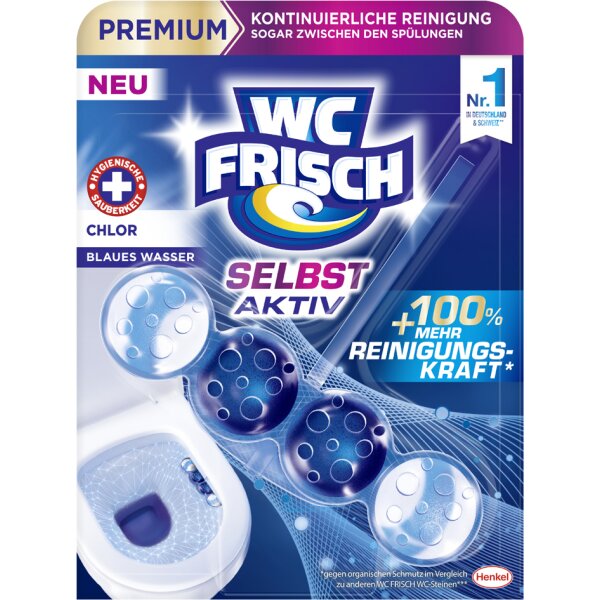 WC Frisch AUTO ACTIF Nettoyant &amp; d&eacute;sodorisant WC BLEU CHLORE