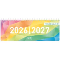 Häfft Schuljahres-Tischkalender Rainbow, 2026/2027