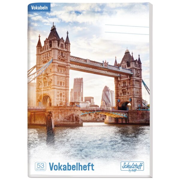 H&auml;fft Schulstuff Vokabelheft "Tower Bridge", A5, 3-spaltig
