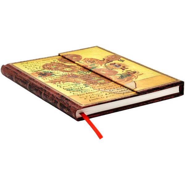 PAPERBLANKS Notizbuch liniert Ultra PB1518-6 Van Gogh Sonnenblume 72 Blatt