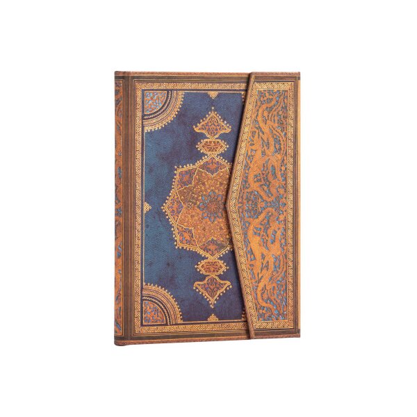 PAPERBLANKS Notizbuch liniert Midi PB8199-9 Safawidisch Indigo 72 Blatt