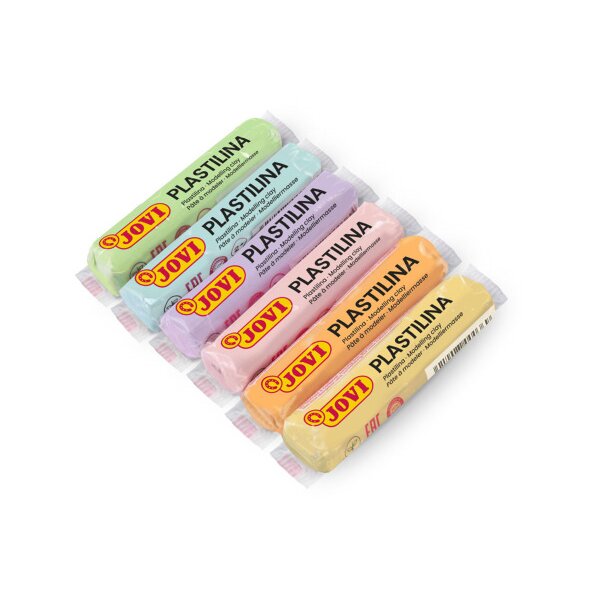 JOVI Knete 6x15g 510009066 Plastilina pastell