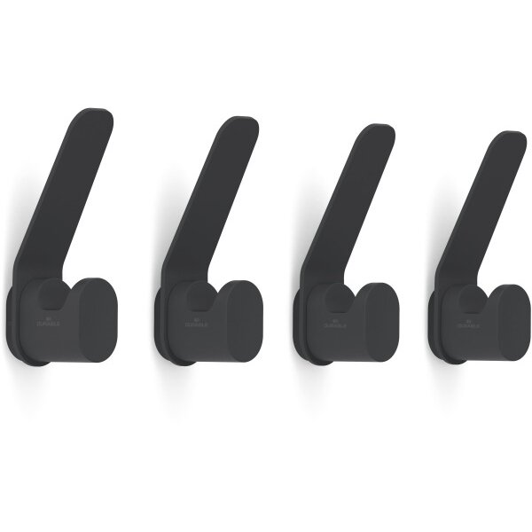 DURABLE Garderobenhaken DURASTORE 184901 schwarz, 4 St&uuml;ck