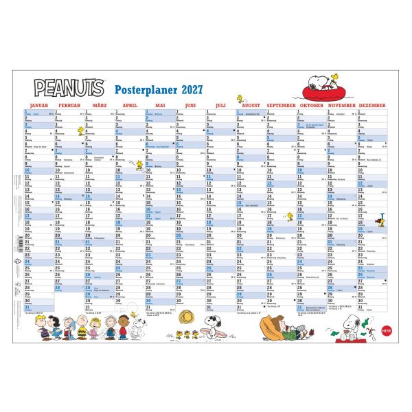 HEYE Posterplaner 2027 23670+27 Peanuts 68x48cm
