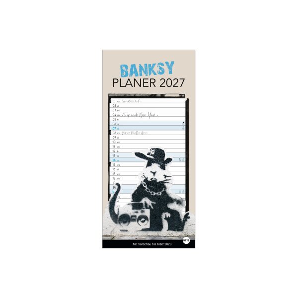 HEYE Planificateur 2027 23694+27 Banksy 21x45cm