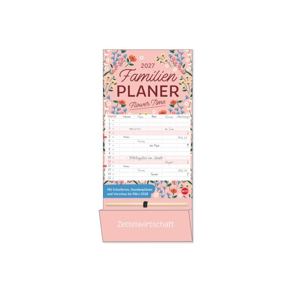HEYE Familienplaner 2027 23697+27 Flower Time 21x45cm