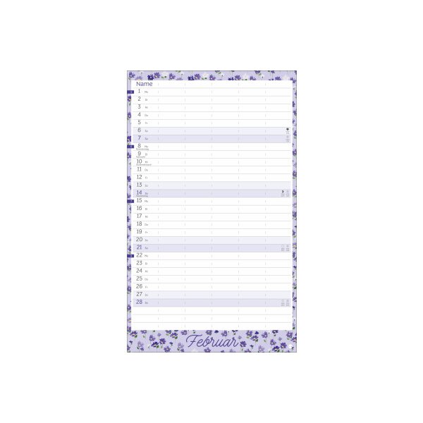 HEYE Familienplaner 2027 23697+27 Flower Time 21x45cm