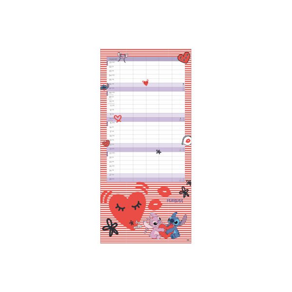 HEYE Familienplaner 2027 23655+27 Stitch 21x45cm