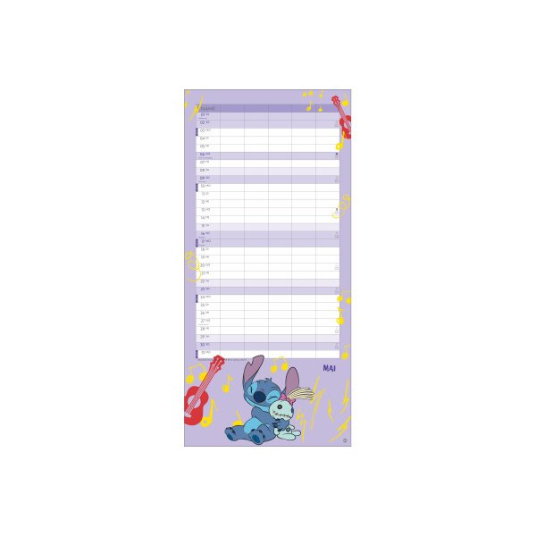 HEYE Familienplaner 2027 23655+27 Stitch 21x45cm