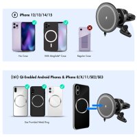 LogiLink Smartphone-KFZ-Magnethalter mit Ladefunktion, rund
