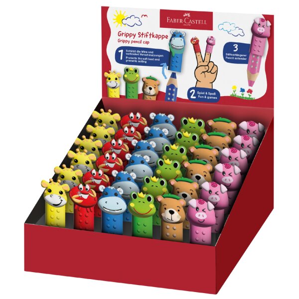 FABER-CASTELL Capuchon Grippy, présentoir de 36