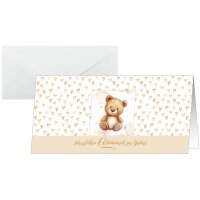 sigel Geburtskarten-Set "Teddy", DIN lang, 10er...