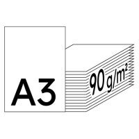PRO-DESIGN Farblaserpapier hochweiss A3 90g - 1 Karton (1500 Blatt)
