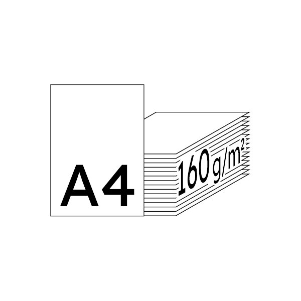 PRO-DESIGN Farblaserpapier hochweiss A4 160g - 1 Karton (1250 Blatt)