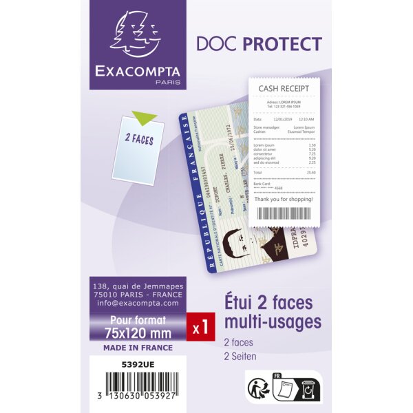 EXACOMPTA Schutzh&uuml;lle Doc Protect, DIN A5, PVC