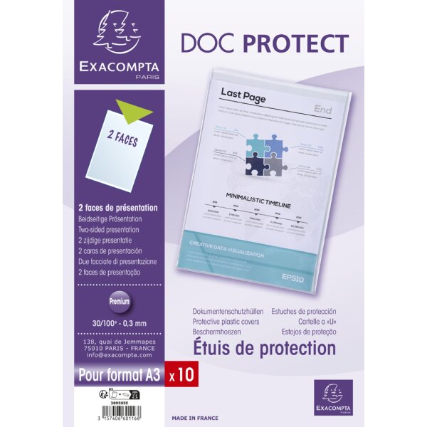 EXACOMPTA Schutzh&uuml;lle Doc Protect, DIN A5, PVC
