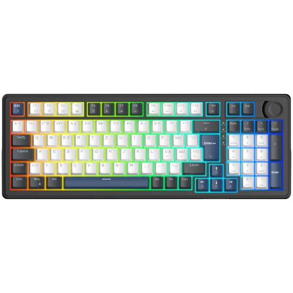 DELTACO Mech. Keyboard Gasket DK490 GAM-206-CH PBT keycaps,Hot-swap,Bl. CH
