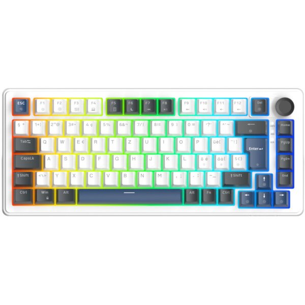 DELTACO Mech. Keyboard Gasket DK480 GAM-205-W-CH PBT keycaps,Hot-swap,WH. CH