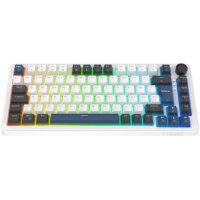 DELTACO Mech. Keyboard Gasket DK480 GAM-205-W-CH PBT keycaps,Hot-swap,WH. CH