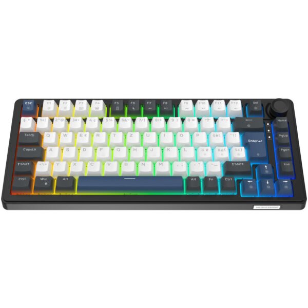 DELTACO Mech. Keyboard Gasket DK480 GAM-205-CH PBT keycaps,Hot-swap,Bl. CH