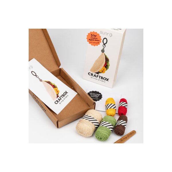 SUNRI H&auml;kelset Schl&uuml;sselanh&auml;nger DIY603 Taco