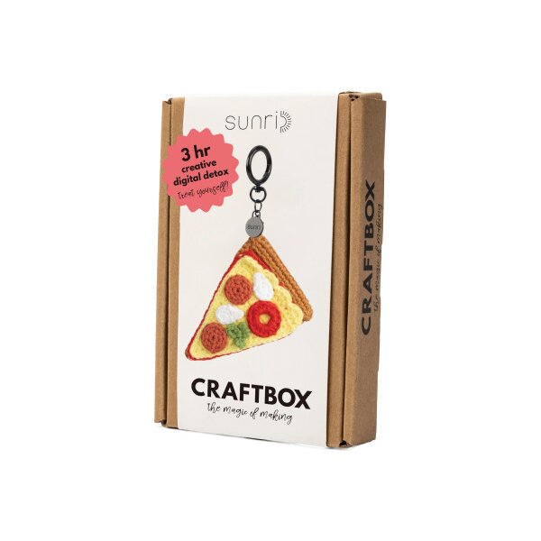 SUNRI H&auml;kelset Schl&uuml;sselanh&auml;nger DIY602 Pizza