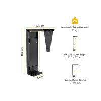 FELLOWES Thin Cli.Halterung untertisch 100136875 Schwarz