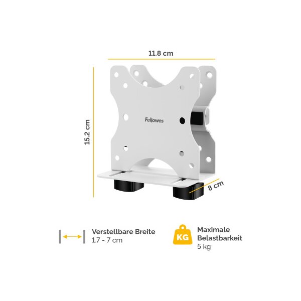 FELLOWES Vesa Thin Client Halterung 100136874 Weiss