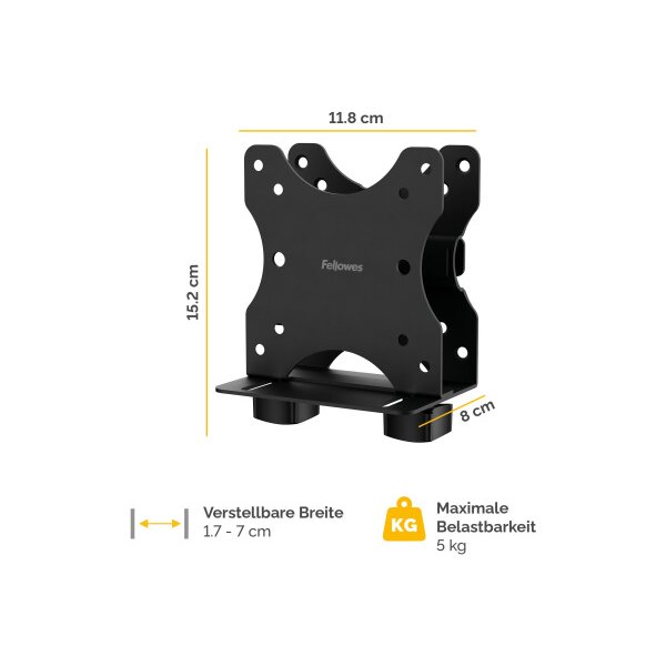 FELLOWES Vesa Thin Client Halterung 100136873 Schwarz