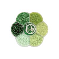 GLOREX Perlen Mix 61631013 grün assortiert